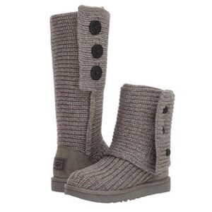 UGG Gray Knit Boots
